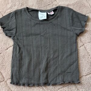 Zara Kids Charcoal Textured Tee
